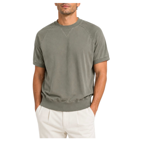 T-Shirt taglio felpa Green WA0073 GREEN RE.VI.VAL 
