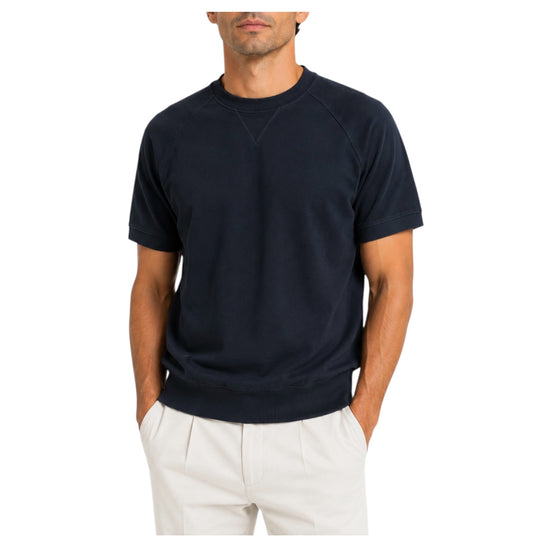T-Shirt taglio felpa Navy WA0073 NAVY RE.VI.VAL 