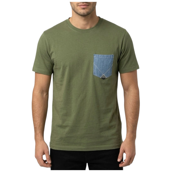 T-shirt Pocket Denim Olive RRU90171CA160111 C0015 ROY ROGER'S 