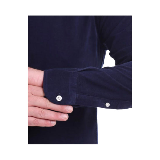 Camicia uomo velluto mille righe Blu B1683 9 BASTONCINO 