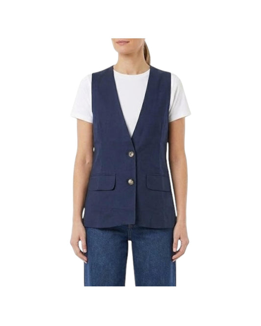 Gilet in viscosa Blue GIULY VISC27 IMPURE 