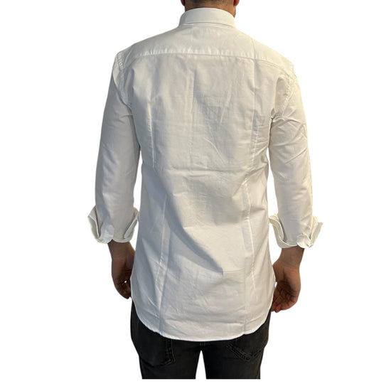 Camicia Uomo Oxford Bianco BOXFWASH 1 BASTONCINO 