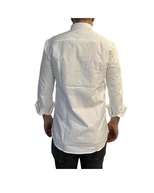 Camicia Uomo Oxford Bianco BOXFWASH 1 BASTONCINO 