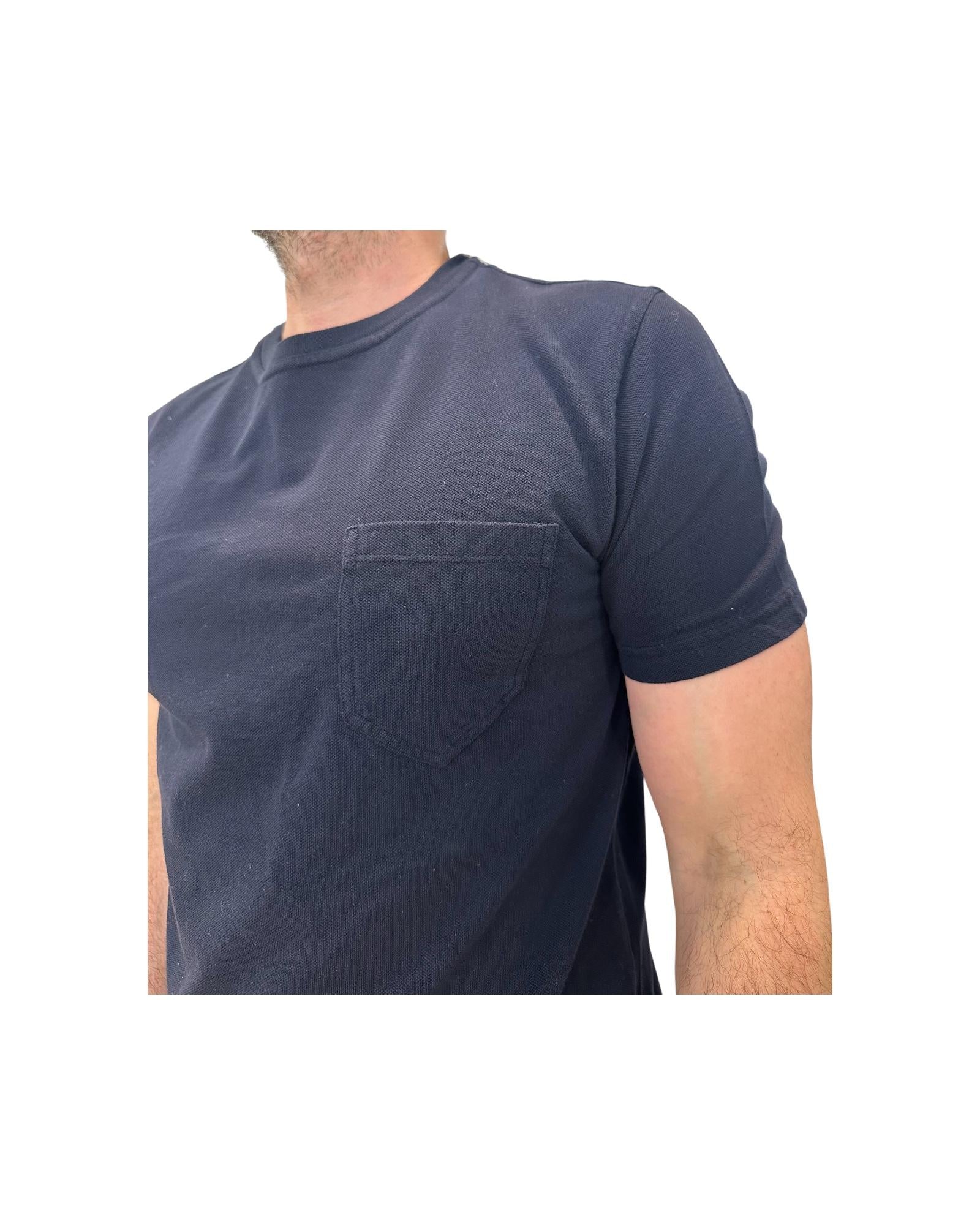 T-shirt Uomo Orchard Piquet navy. 1003 NAVY BL'KER 