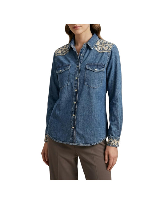 Camicia Thelma Blue Haze THELMA BLUE HAZE MAISON HOTEL 