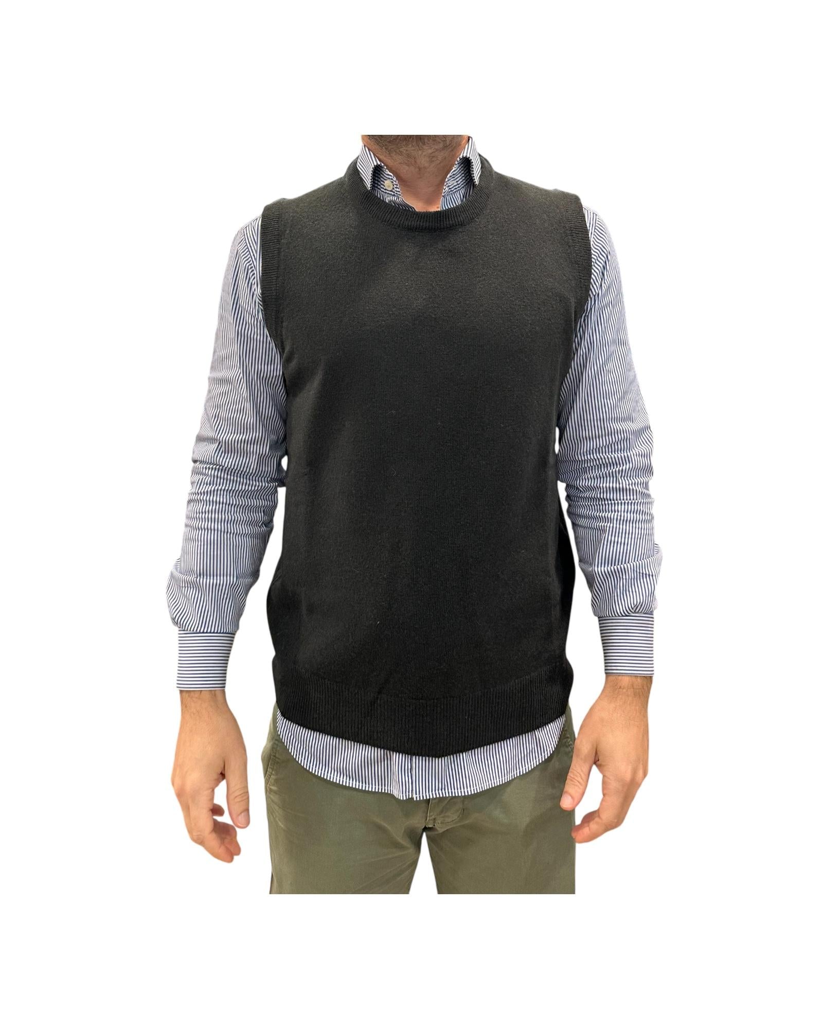Gilet girocollo in lana Bosco 15060 145 RETOIS