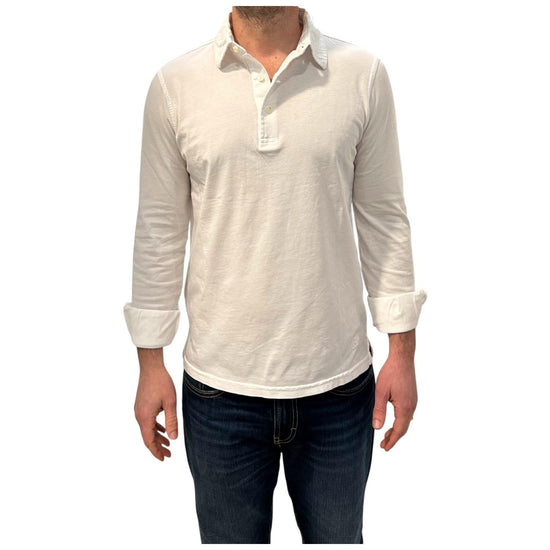 Polo con bottoni manica lunga White 2503 WHITE BL'KER 