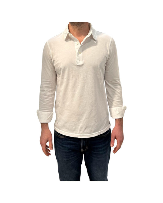 Polo con bottoni manica lunga White 2503 WHITE BL'KER 