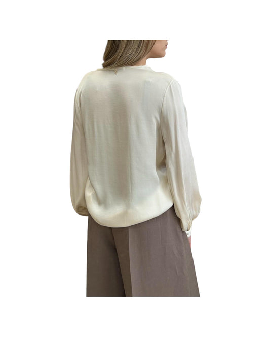 Camicia in raso Panna W02G0070 PANNA PHILIA LOFT 