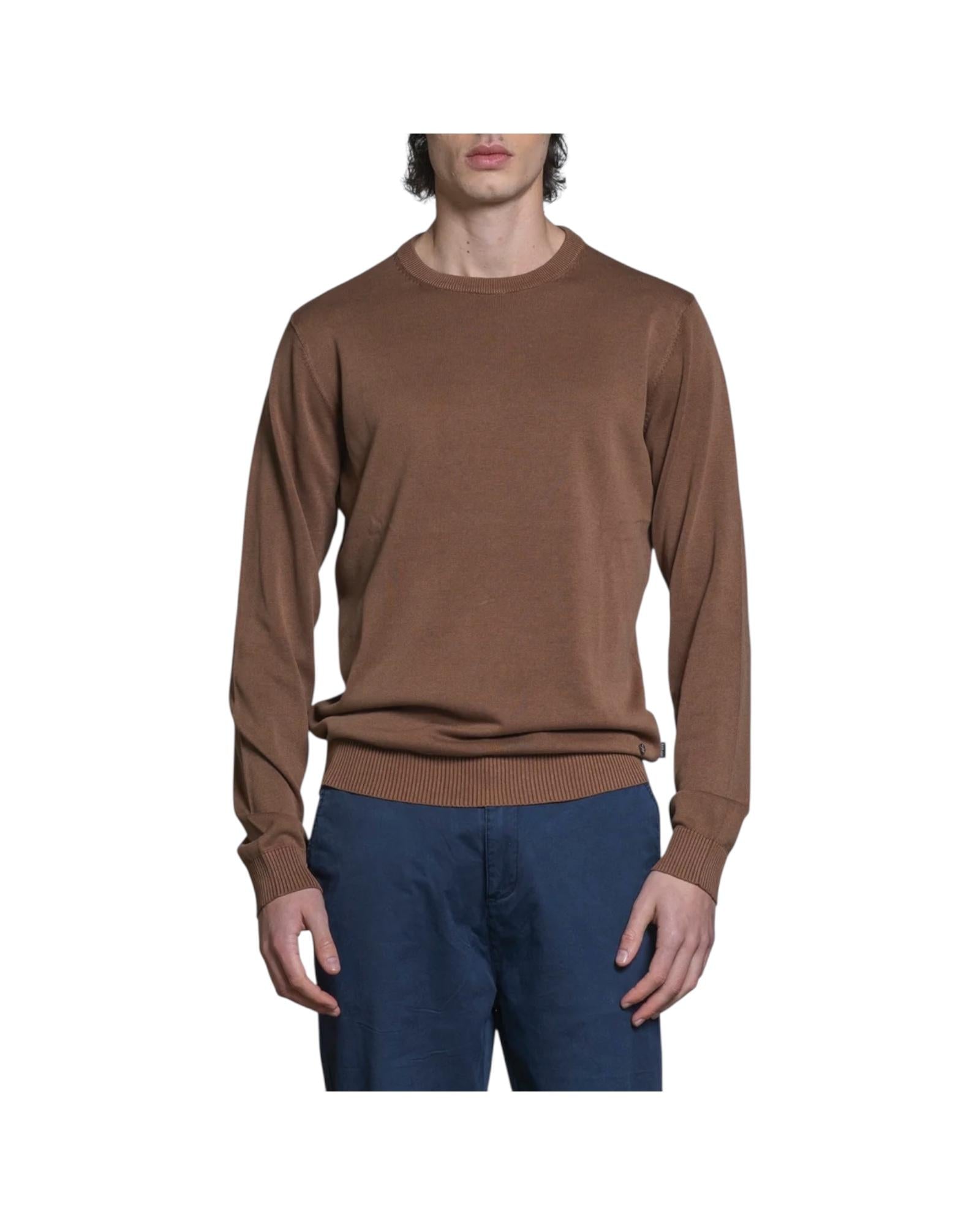 Maglione Acid wash Chocolate LORIS CTN157 IMPURE