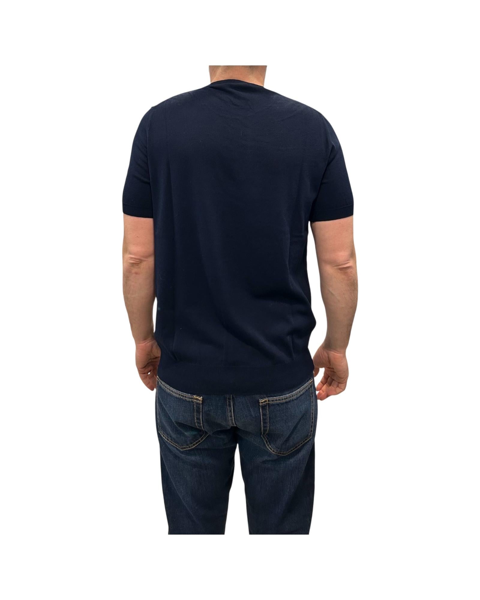 Maglia in cotone Crepe Blu 12104 108 RETOIS 