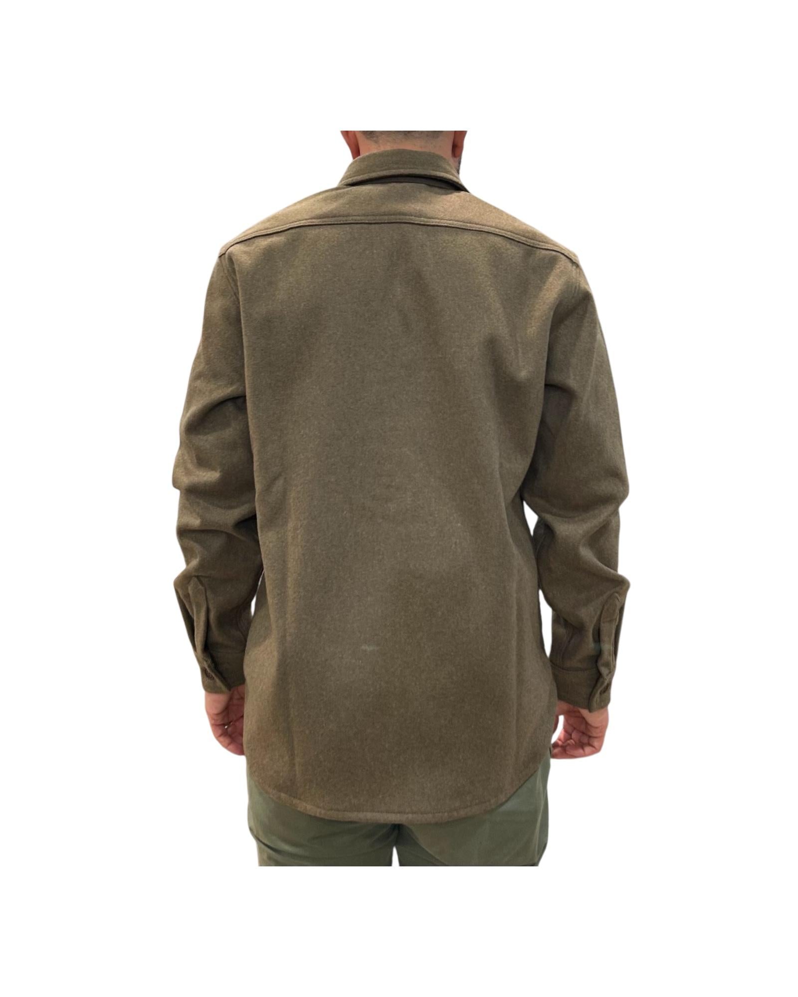 Camicia in lana Olive green 202NIXON OLIVE GREEN CHESAPEAKE'S 