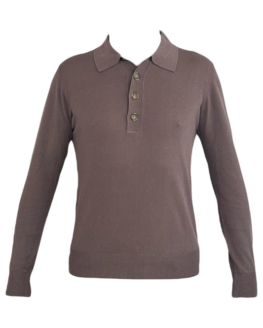 Polo with Dove Grey Buttons