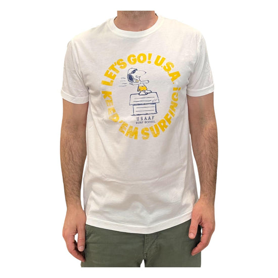 T-shirt uomo Let's Go Keep' em Surfing , white G8000 014 WHITE BL'KER 