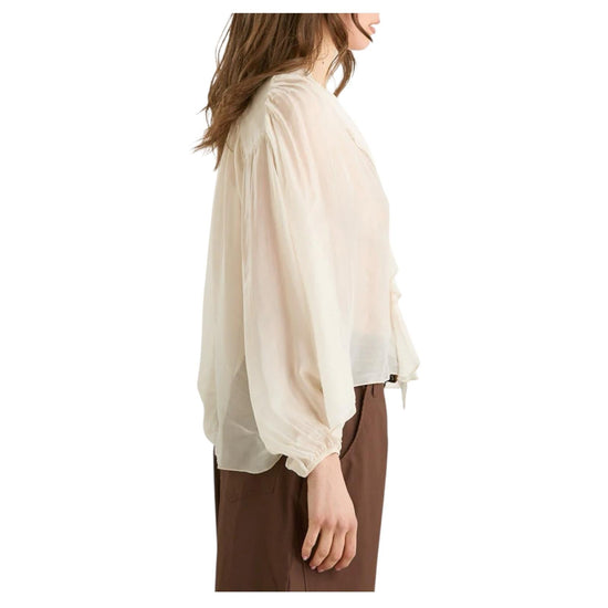 Blusa Rouches in viscosa e seta Antique CFF Q001 352 HAVEONE 