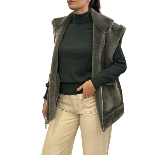 Dolcevita in lana merino Verde MAGLIE COLLO ALTO VERDE AlEXANDRE STONE 