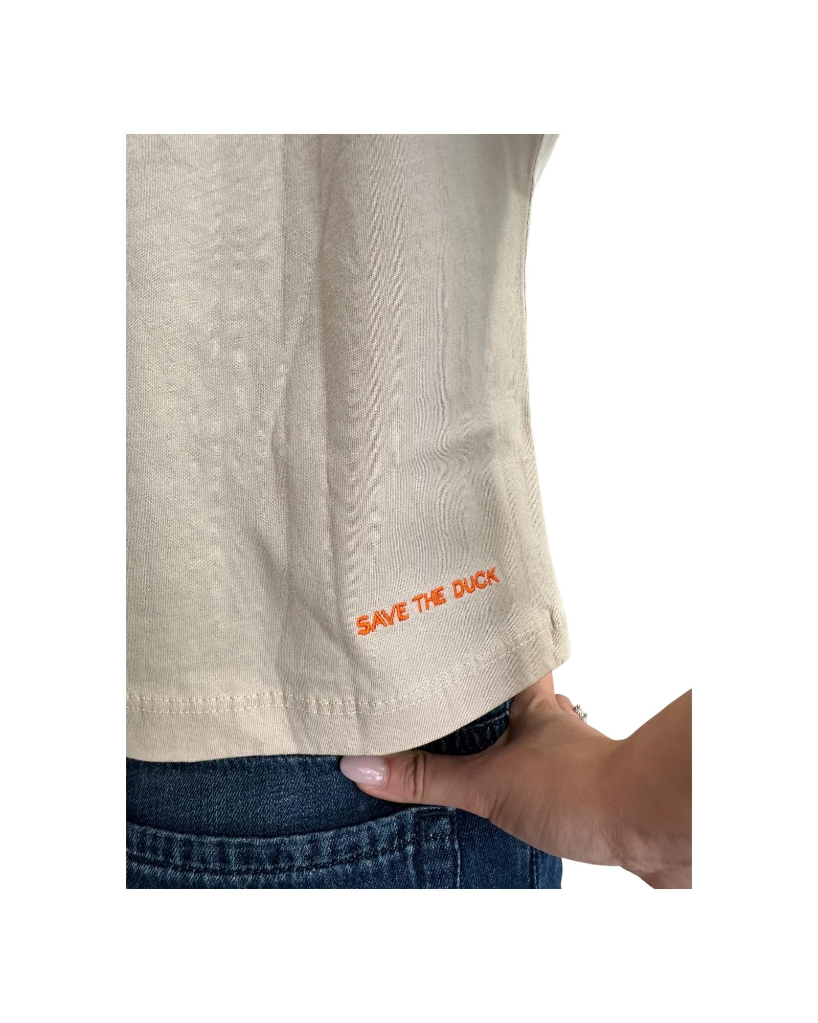 T-shirt crop Arukia beige ARUKIA 40019 SAVE THE DUCK 