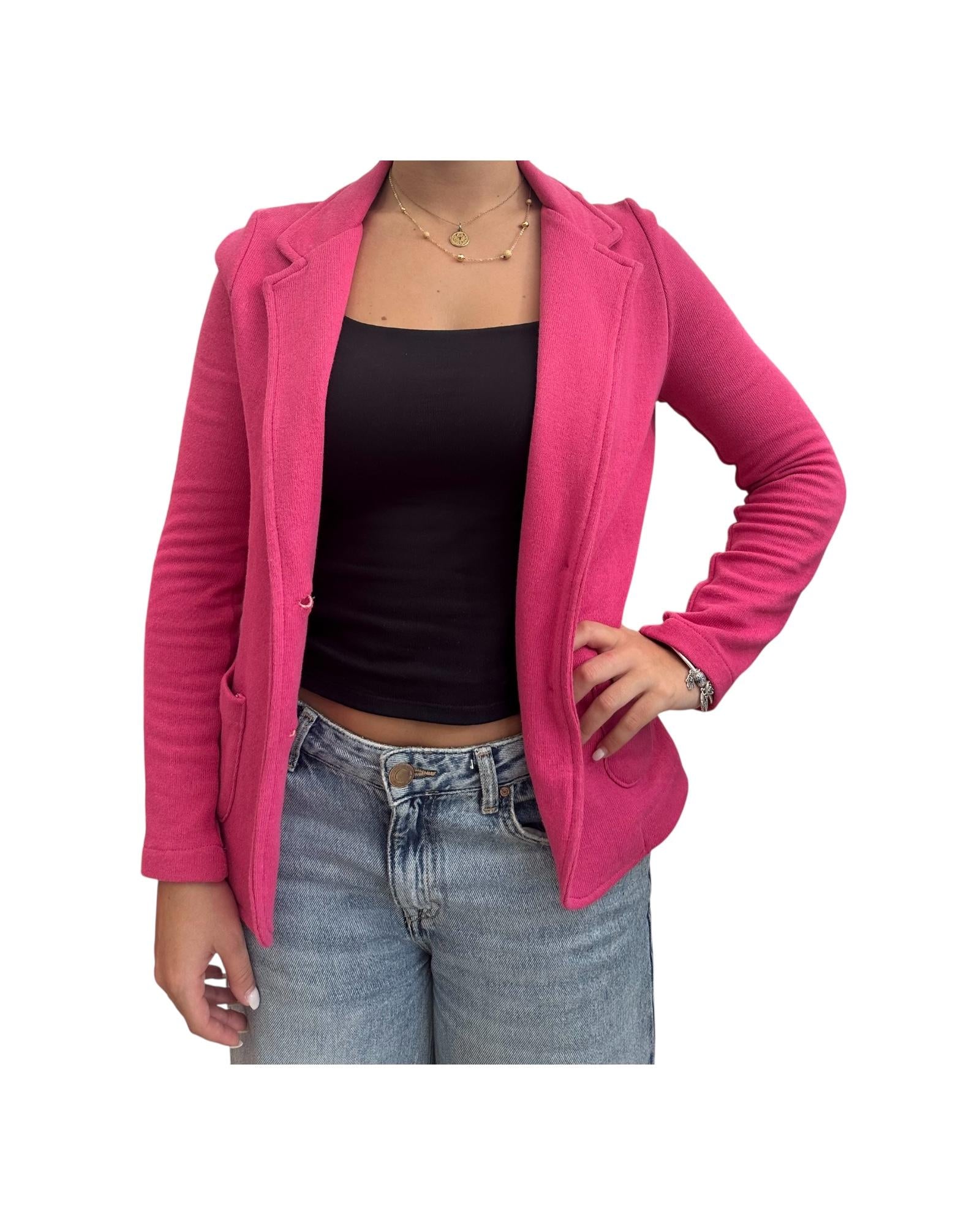 Blazer in cotone Fuxia GIACCA COTONE FUXIA SUSAN DI 