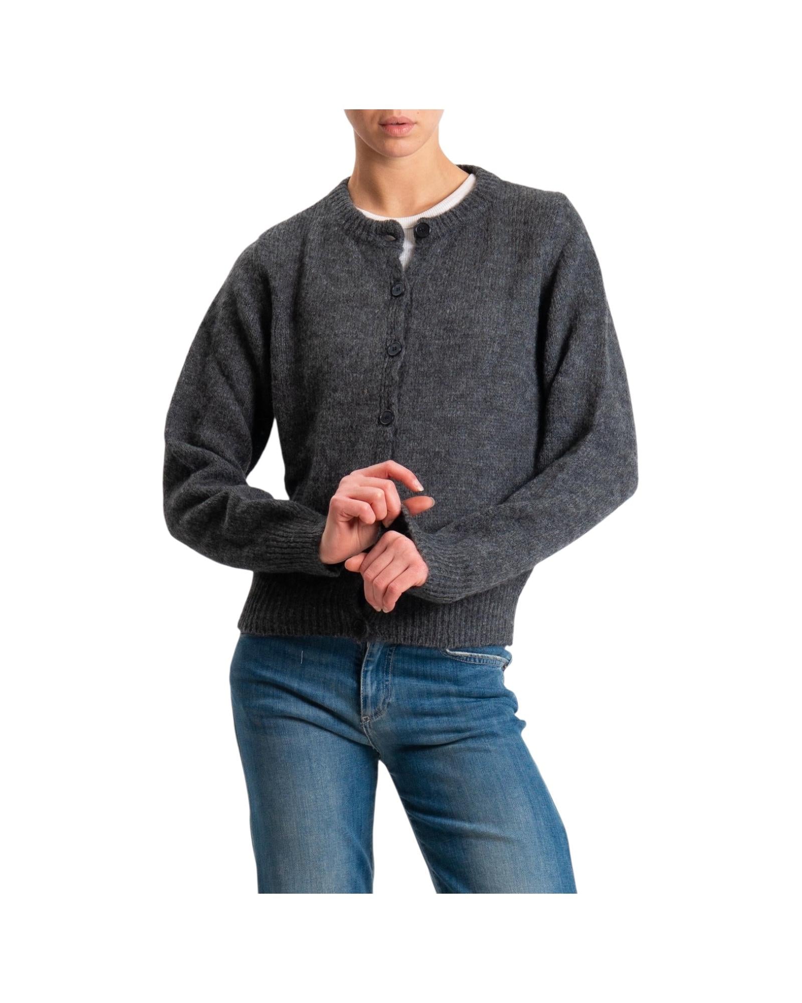 Cardigan misto alpaca Grigio 55195F GRIGIO VICOLO 