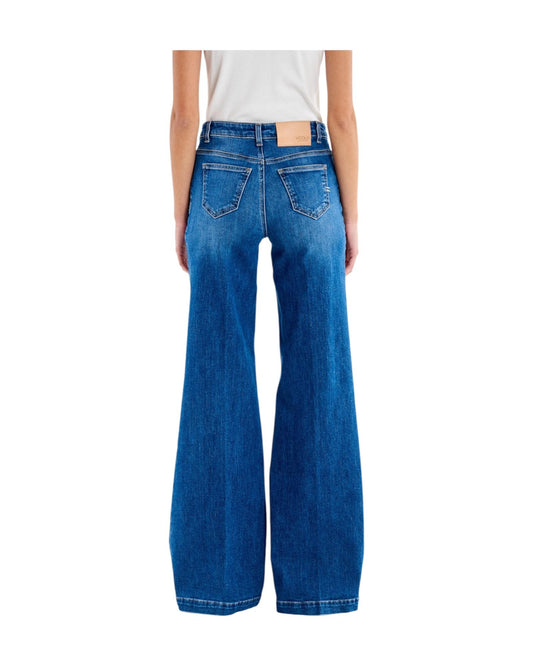 Jeans Giudith con bottoni Denim blu DAB5047 DENIM BLU VICOLO 