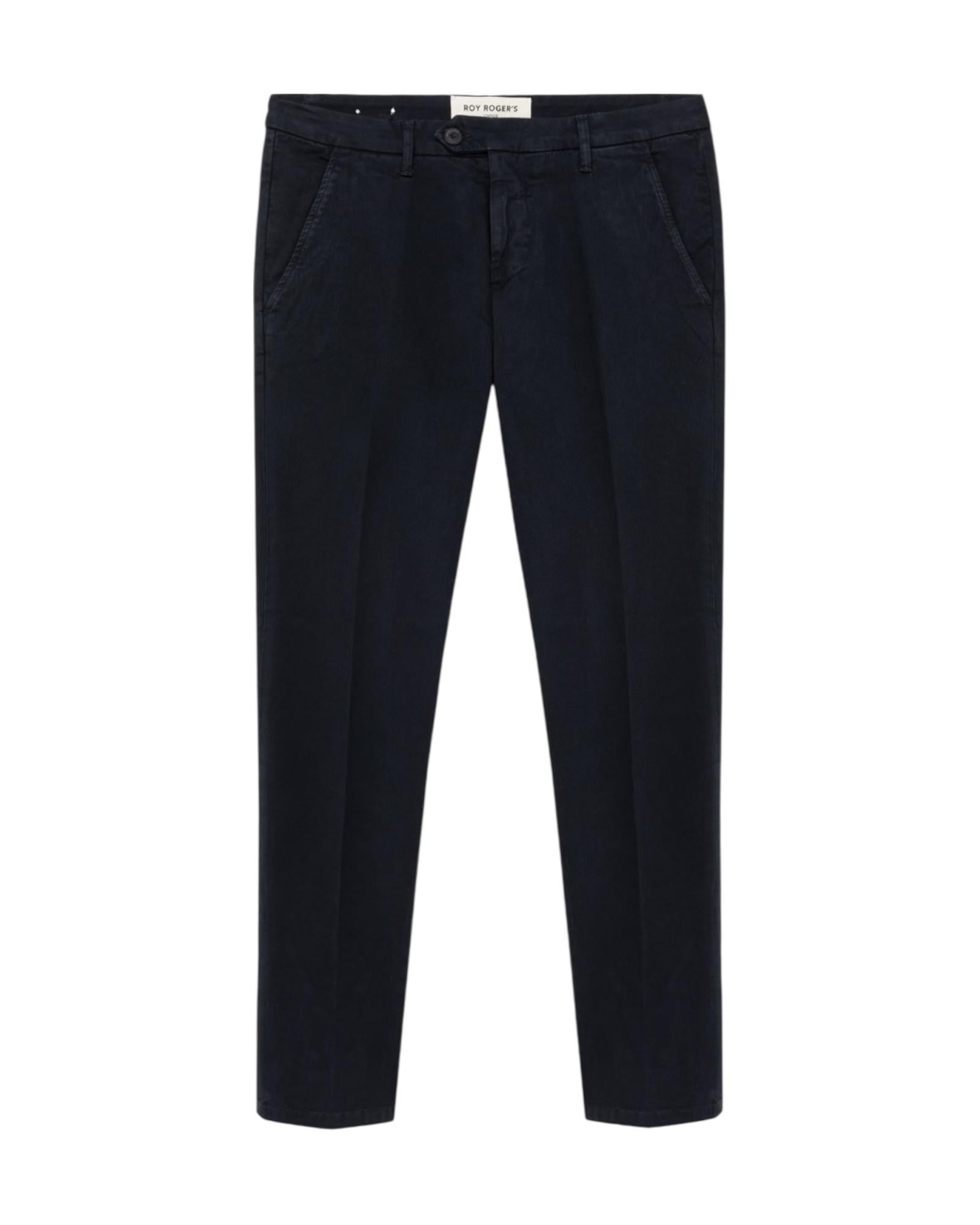 Pantalone New Rolf in gabardina Blu navy RRU013C8700112 C0048 ROY ROGER'S