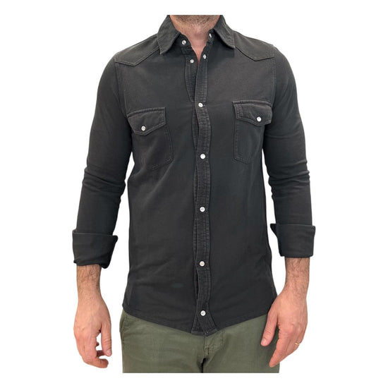 Camicia Western Uomo El Paso Piquet, faded black. 6505 FADED BLACK BL'KER 