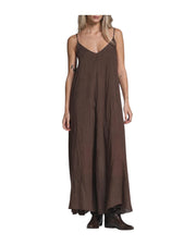 Vestito lungo in misto lyocell Chocolate