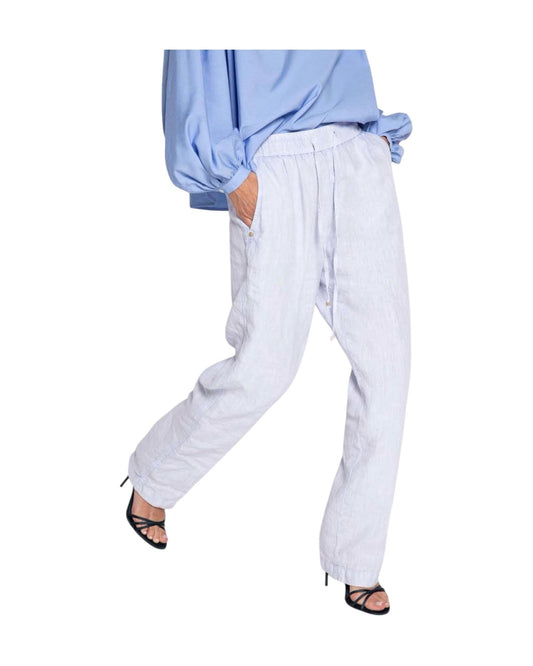 Pantalaccio in lino Celeste 26SD16NL 72DT 205 WHITESAND 