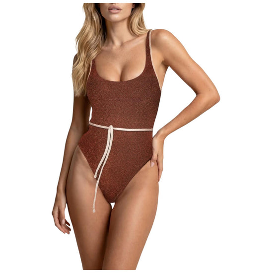 Costume intero Marrone SW1113 BROWN F**K 