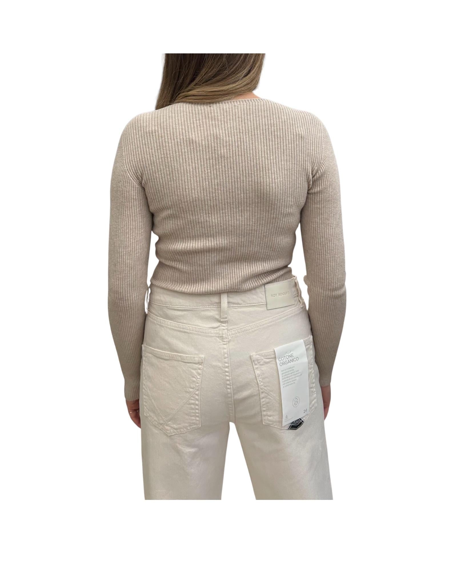 Body scollo a V Beige 22157F BEIGE haveone 