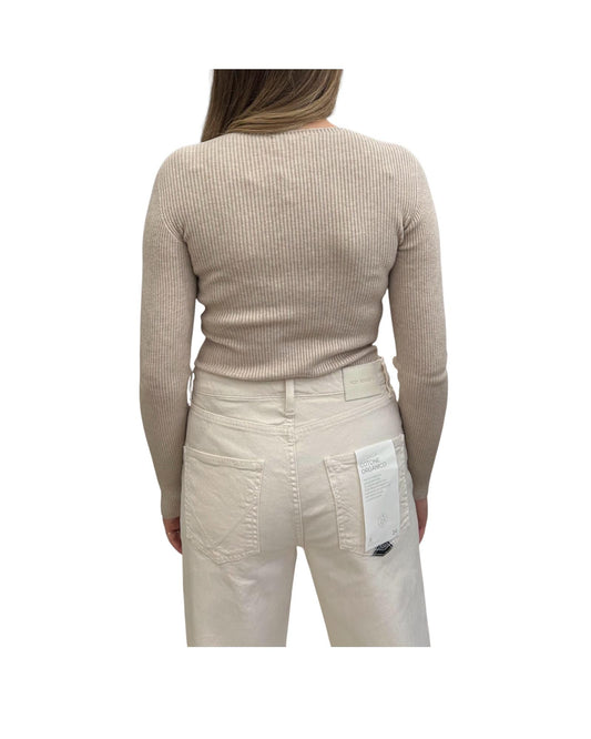 Body scollo a V Beige 22157F BEIGE haveone 