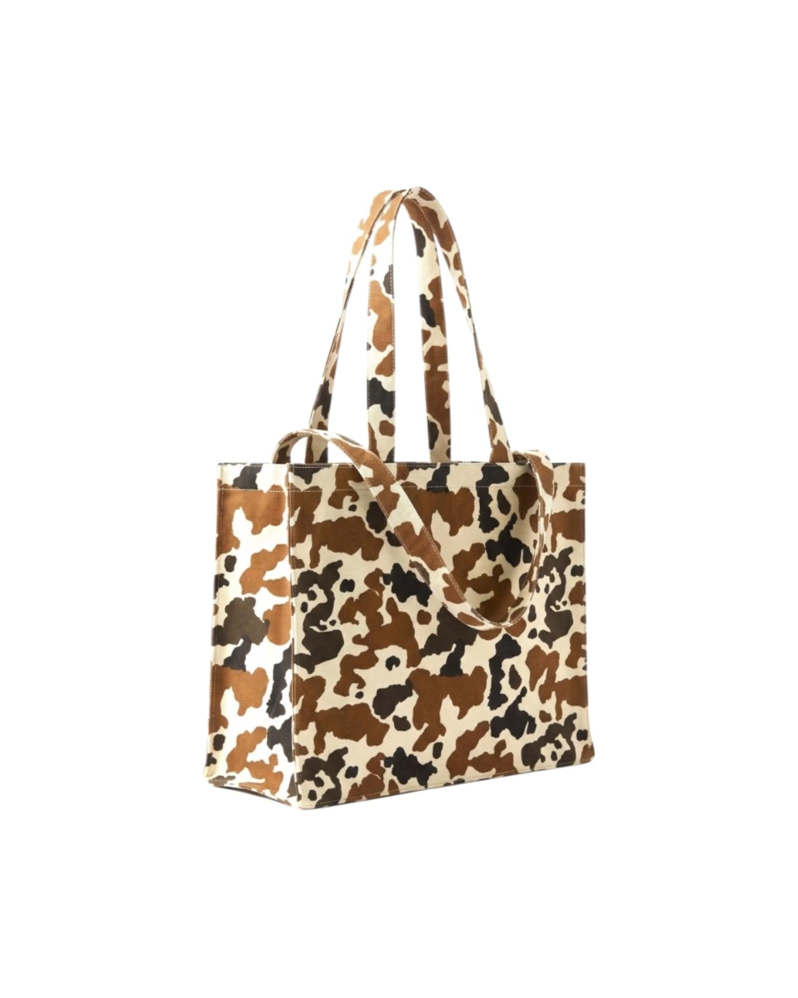 Borsa Essential in cotone Cow Skin EBAGN007 00274L MC2 SAINT BARTH 