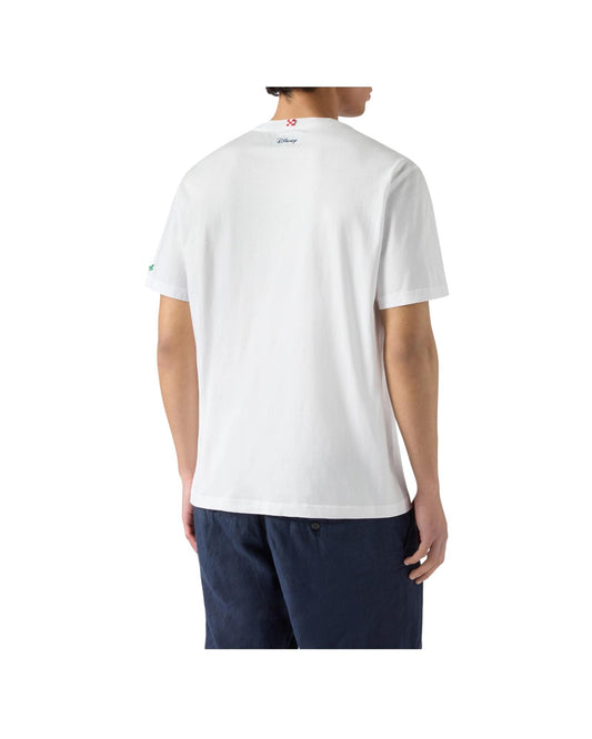 T-shirt Portofino bianca con ricamo I Winbledon POT0001 02728L MC2 SAINT BARTH 