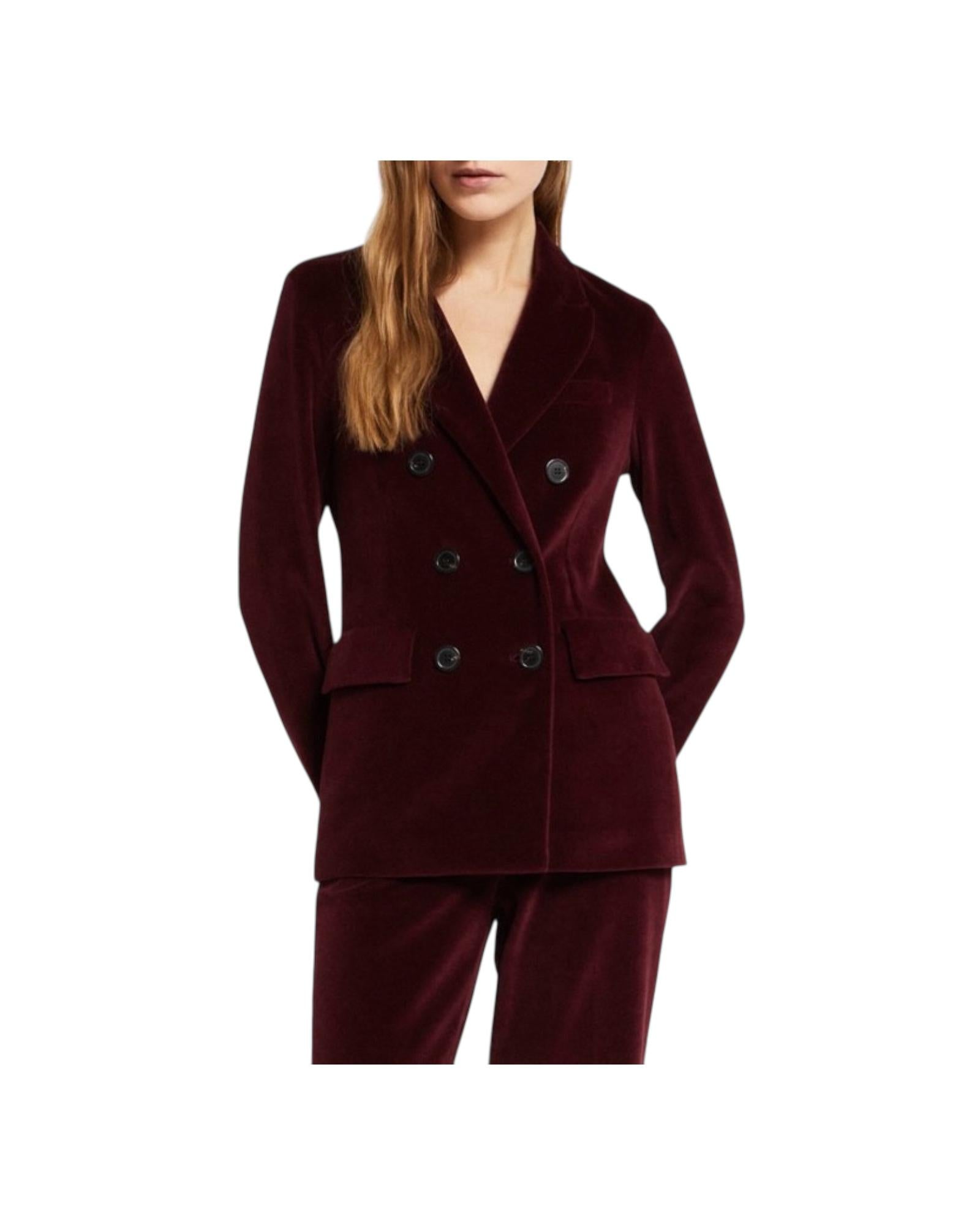 Giacca Doppiopetto velluto Rouge noir CHX DG6157 ROUGE NOIR OTTOD'AME 