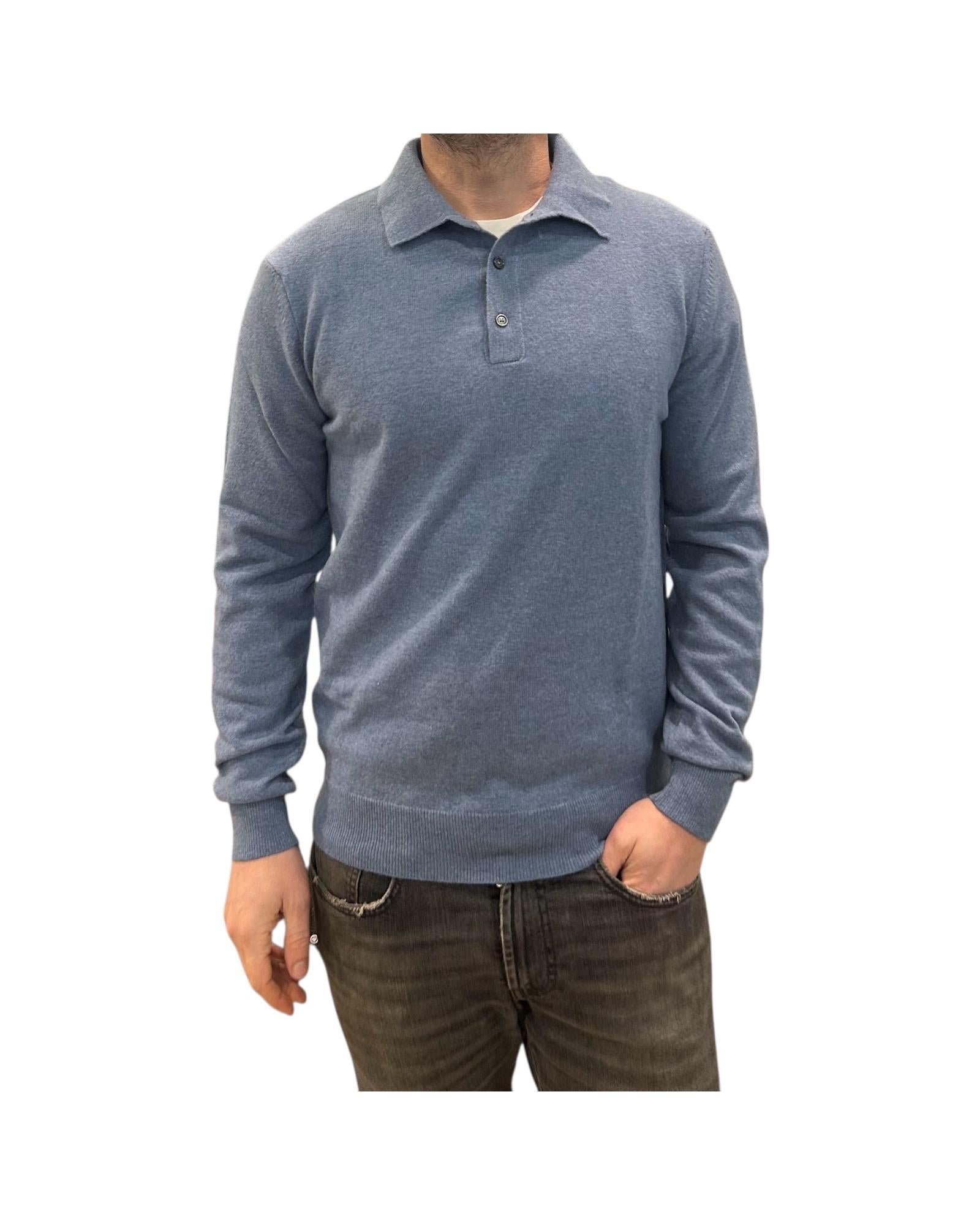 Polo con bottoni in lana Avio 5103 0640 +39MAsq