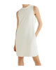 Abito Mariacarla smanicato in ever satin bianco lana.
