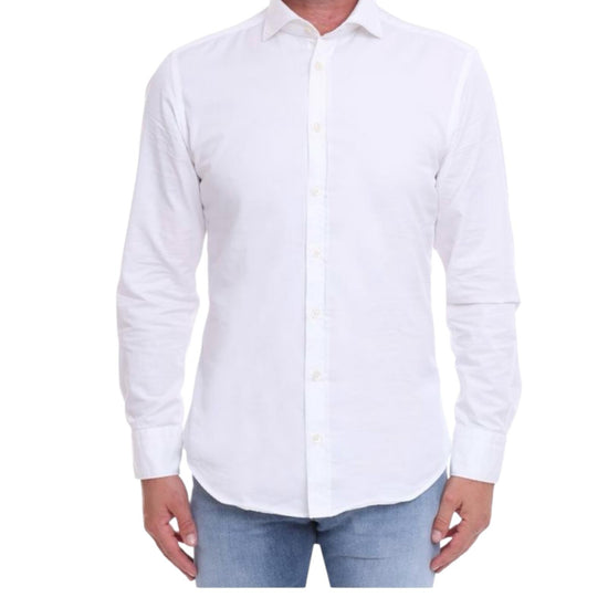 Camicia Uomo in cotone Bianco B1379 1 BASTONCINO 