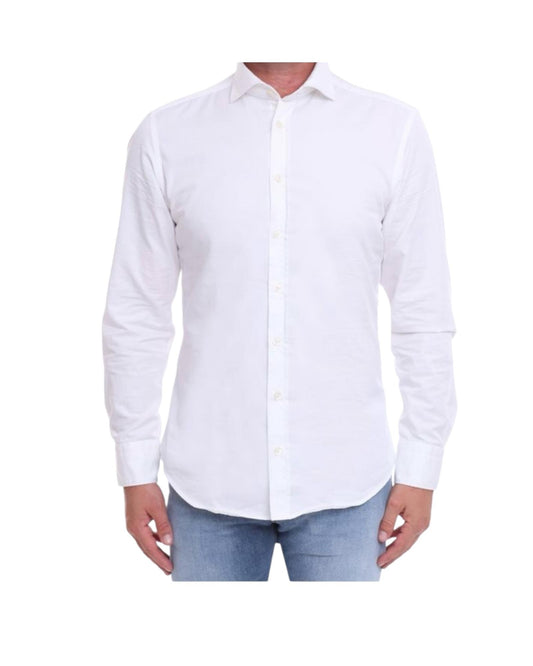 Camicia Uomo in cotone Bianco B1379 1 BASTONCINO 