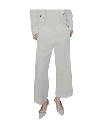 Pantalone in envers satin Bianco GRACE 001 MARELLA 