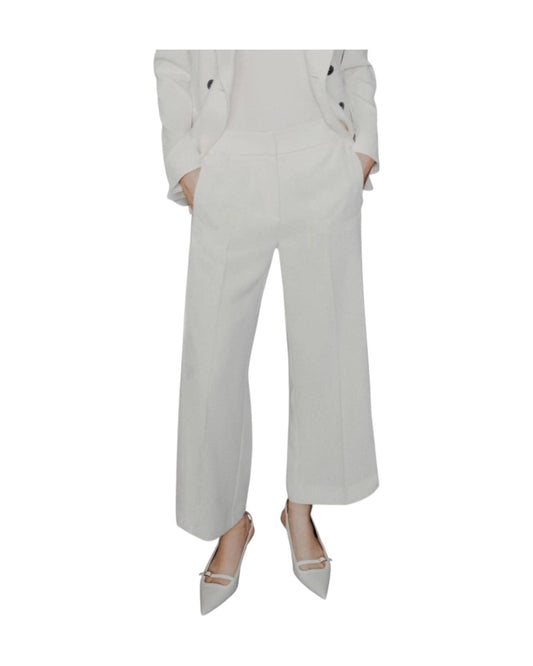 Pantalone in envers satin Bianco GRACE 001 MARELLA 