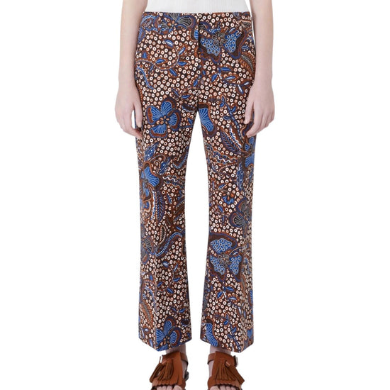 Pantalone in stuoia di cotone stampato DONDE 001 MAX MARA WEEKEND 