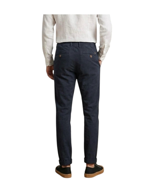 Pantalone Bristol misto lino Dark navy 019 BRISTOL MISTO LINO OLD DARK NAVY MODFITTERS 