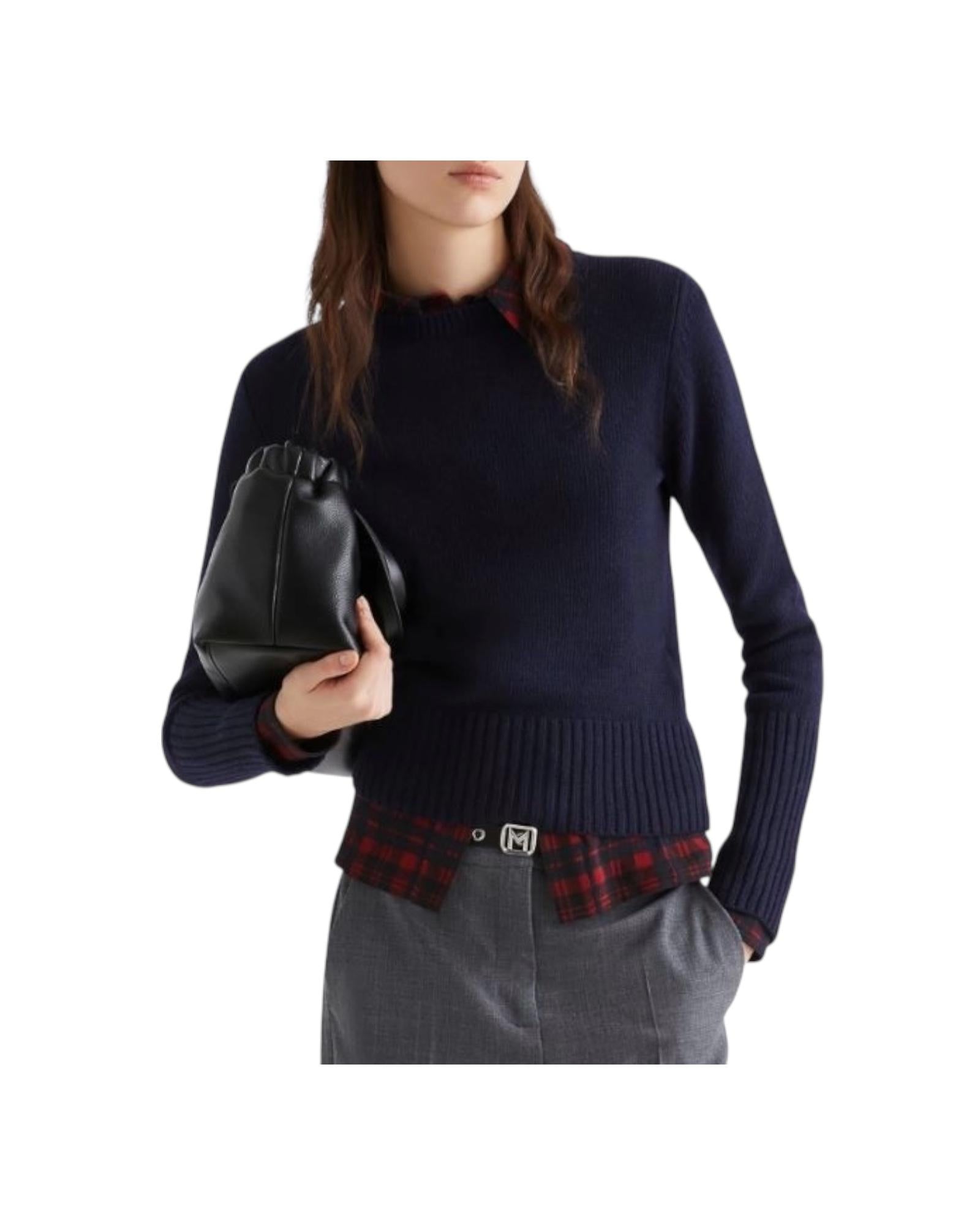 Maglia in misto cashmere e viscosa Blu CAPANNA 004 MARELLA 
