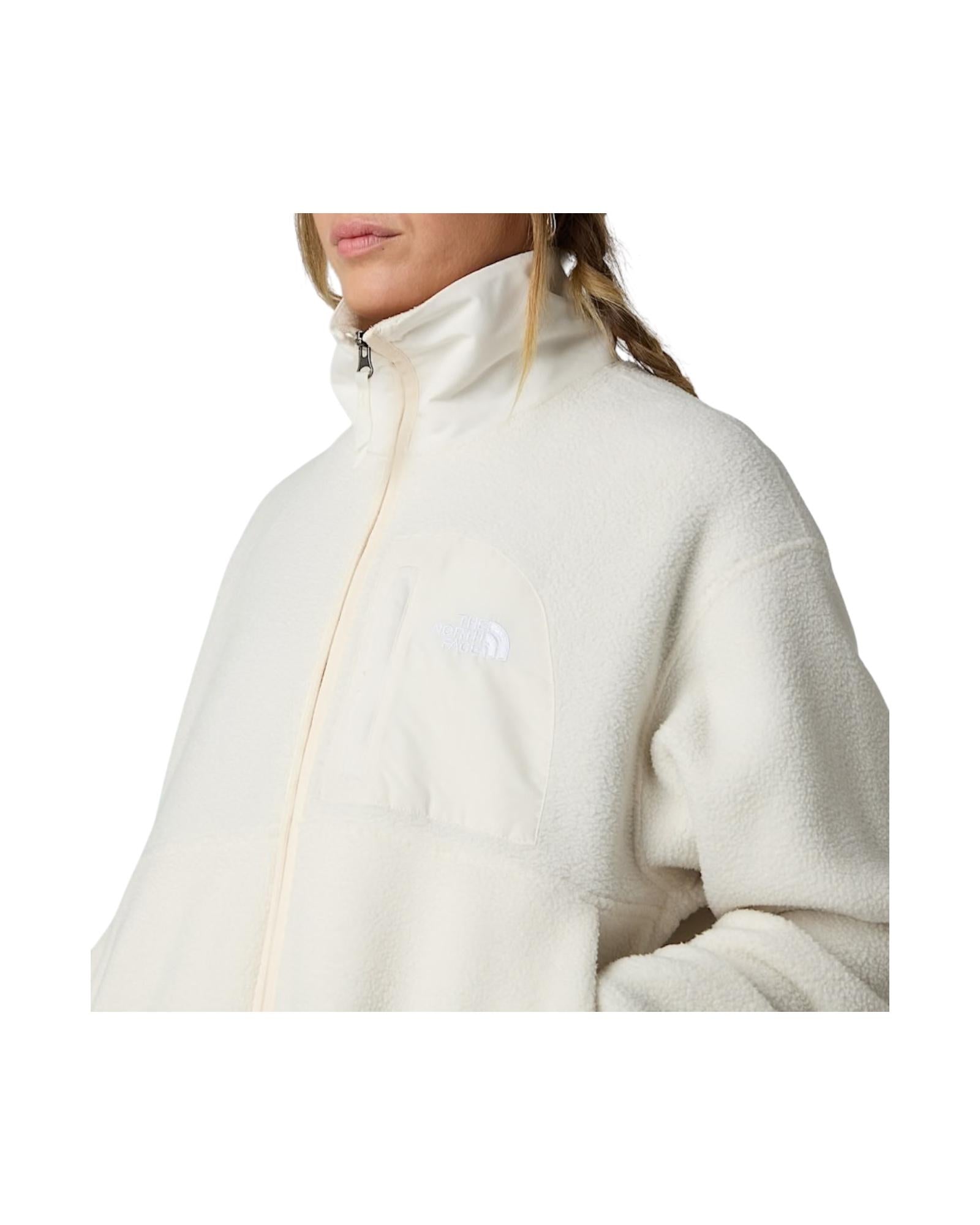 Giacca in pile Yumiori Off-Peak con cerniera integrale da donna White dune NF0A8EUZ WHITE DUNE THE NORTH FACE 