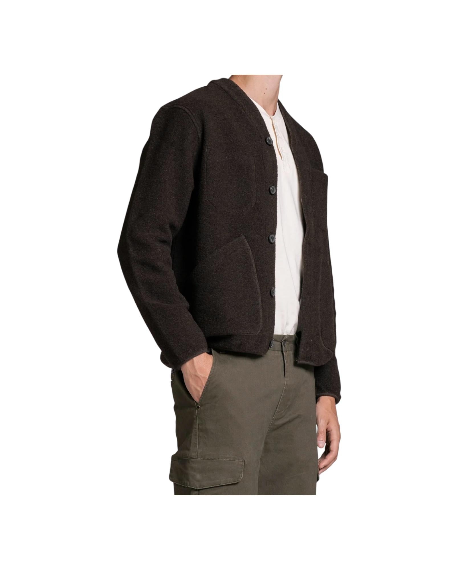 Cardigan Dover in misto lana Brown DOVER MWBC29 IMPURE 