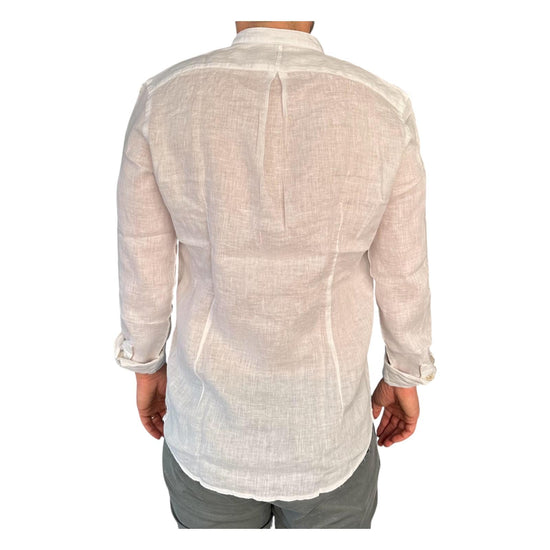 Camicia uomo in lino White AU25S06CA LINEN YD WHITE ALLEY DOCKS 