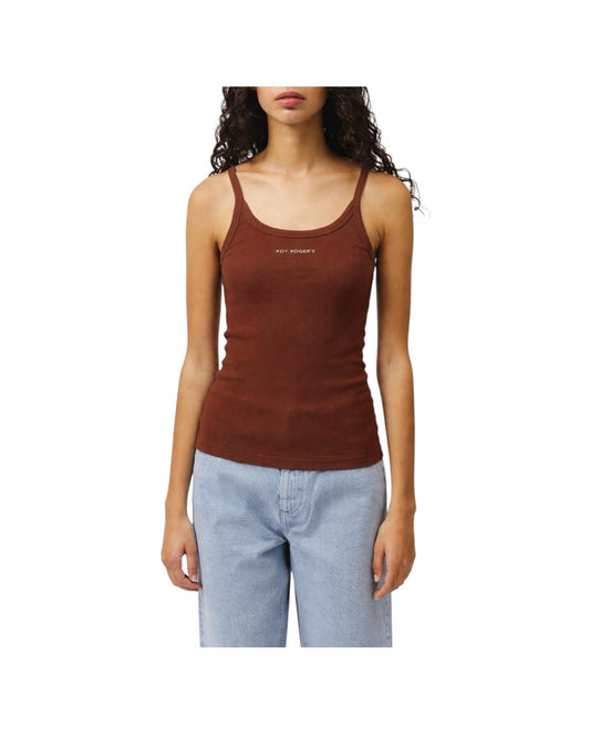 Tank Top in cotone Brown RND90299CR76XXXX C0241 ROY ROGER'S 