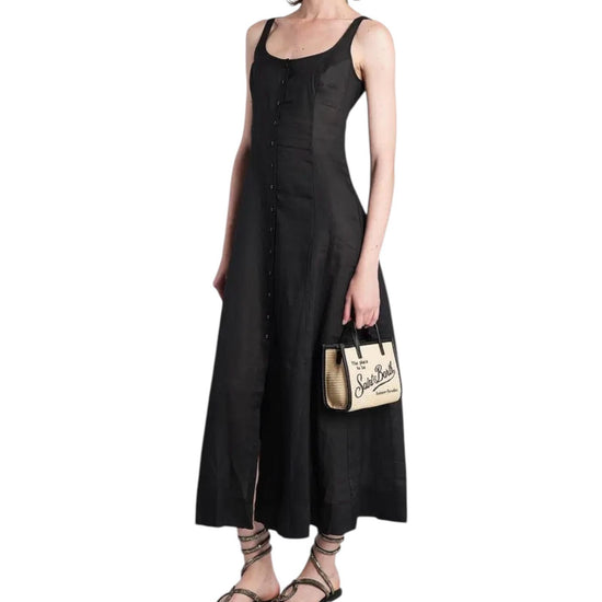 Abito Mina ramie Black MII0001 08206L MC2 SAINT BARTH 
