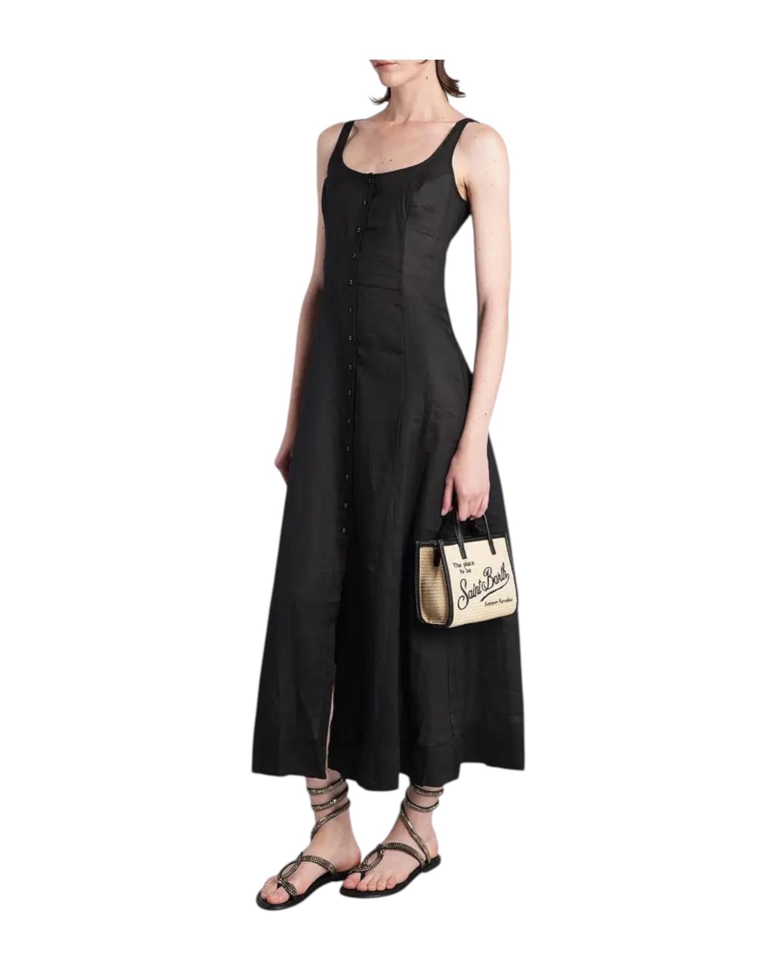 Abito Mina ramie Black MII0001 08206L MC2 SAINT BARTH 