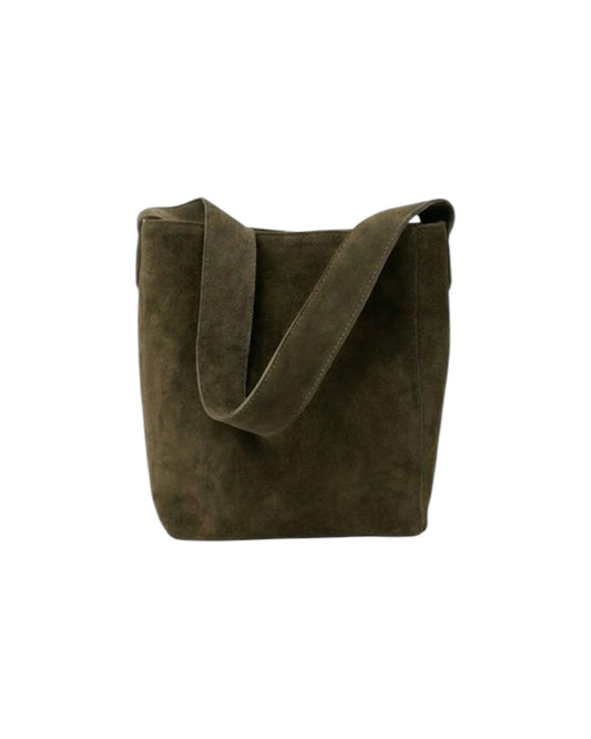 Secchiello in vera pelle scamosciata Militare XAB0060 MILITARE VICOLO 